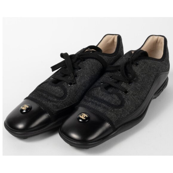 Chanel Vintage Interlocking CC Logo Sneakers - Picture 1 of 14